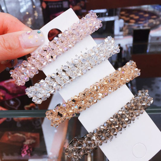 Women Simple Crystal Hair Clip