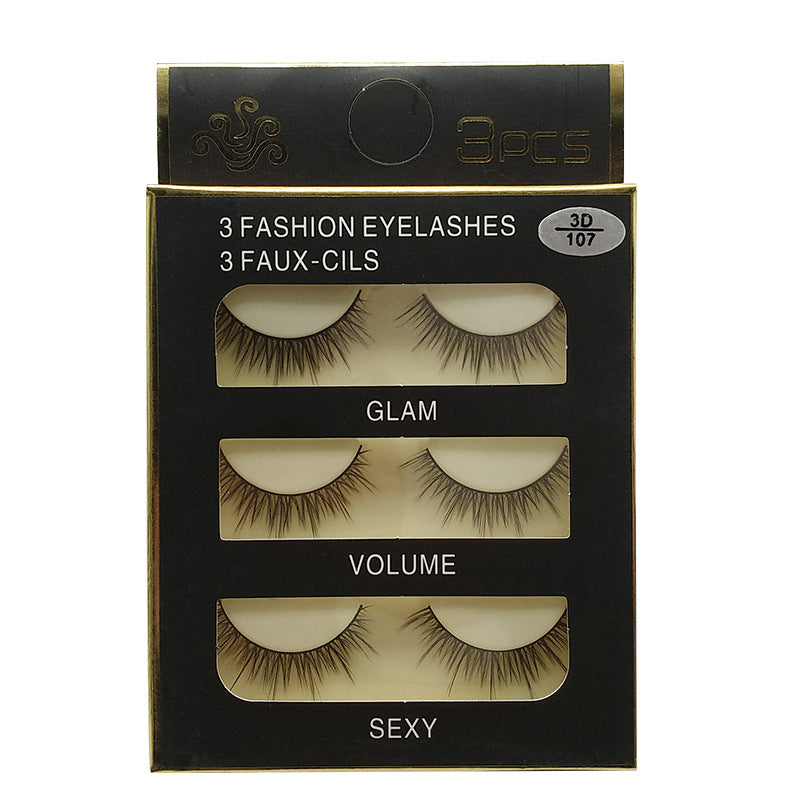 3 Pairs/box Naturally Slim Long Cross False Eyelashes