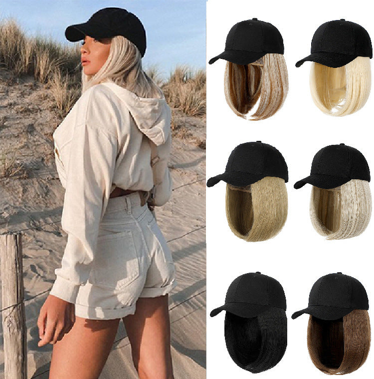 Short Hair One Piece Bobo Head Cap Wig