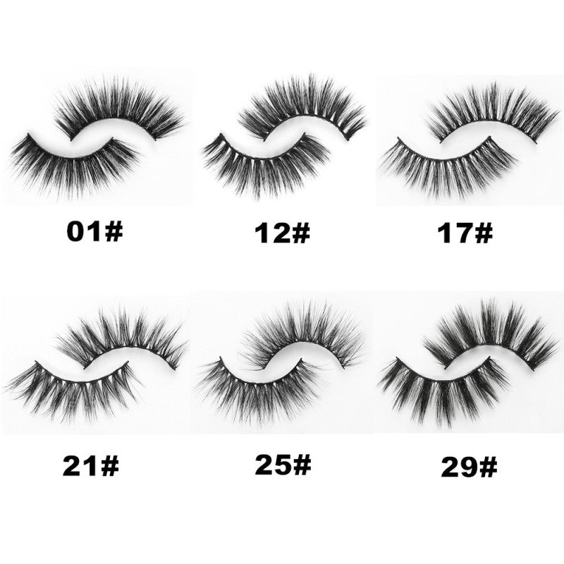 3 Pairs/Set 3D Imitation Mink Hair Natural Thick Cross Eyelashes