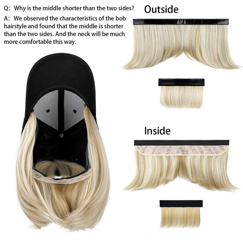 Short Hair One Piece Bobo Head Cap Wig