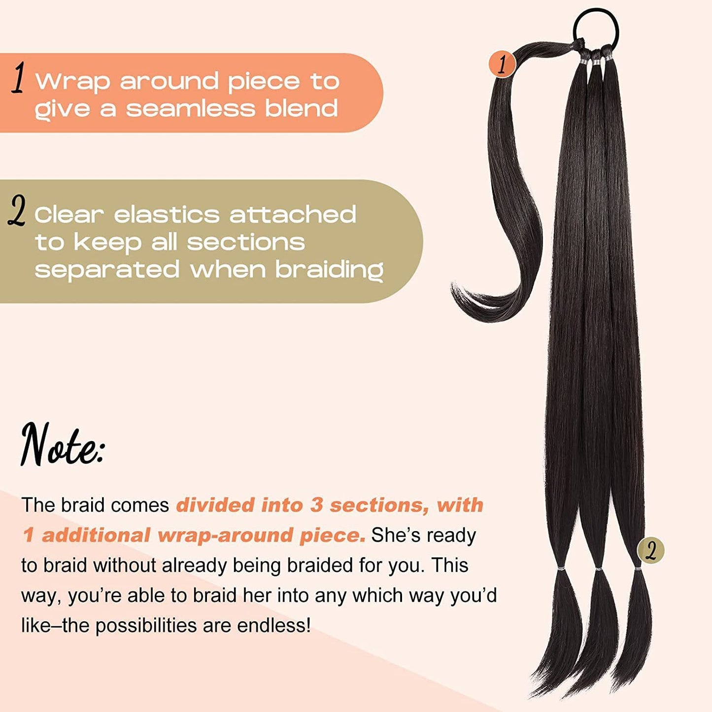 Long Braid Hair Extension Hair - Braid Wig Ponytail