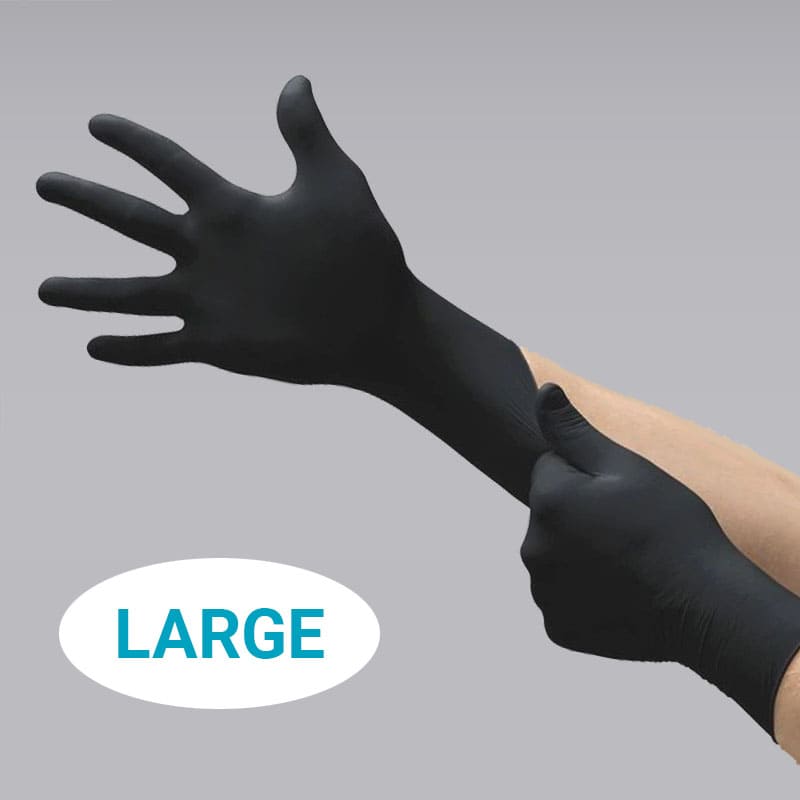 Emerald Nitrile Gloves Black - 100/CO