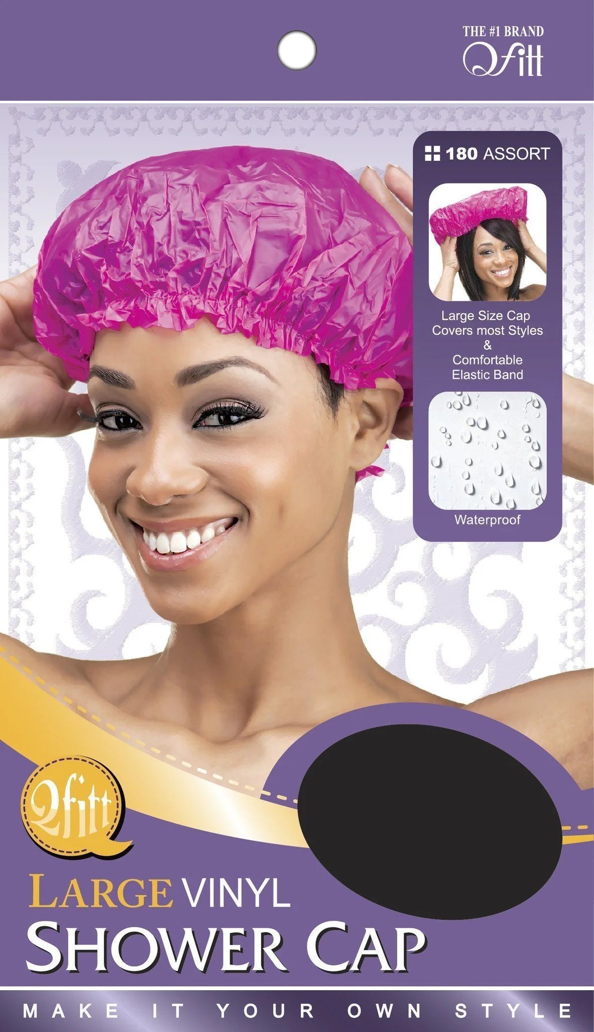 Large Vinyl Shower Cap / Assort