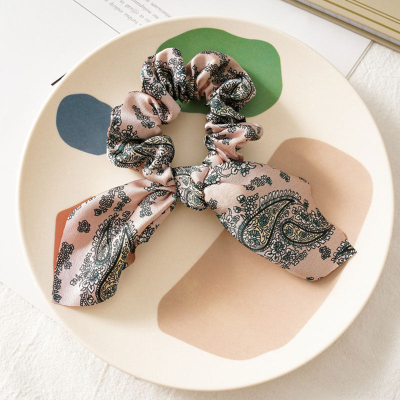 Leopard Floral Print Elastic Hair Bands