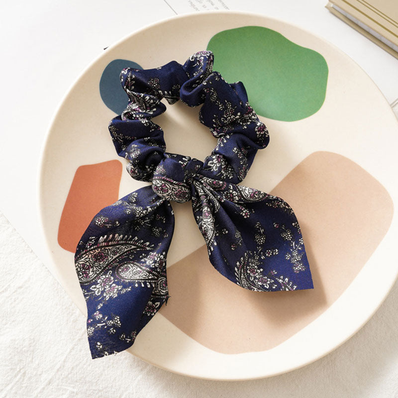 Leopard Floral Print Elastic Hair Bands