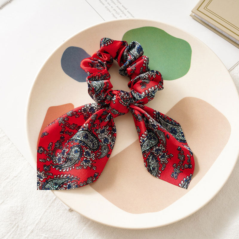 Leopard Floral Print Elastic Hair Bands