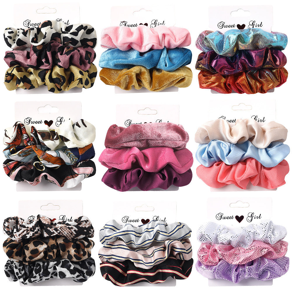 3 Pcs/Set Simple Fabric Elastic Hair Bands