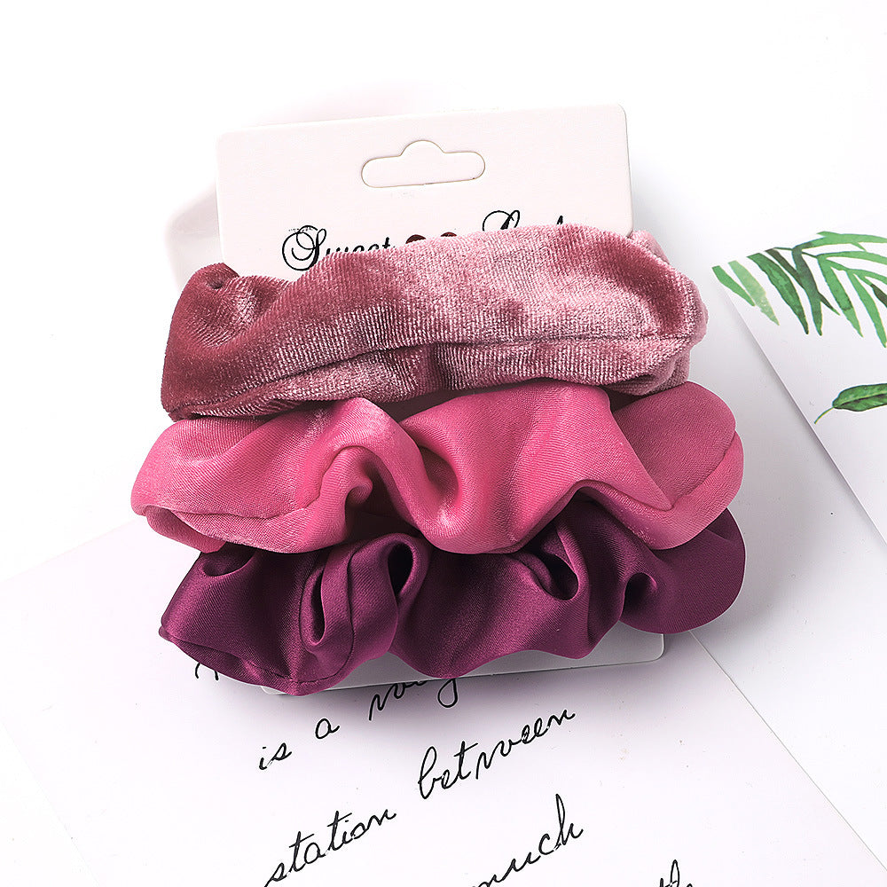 3 Pcs/Set Simple Fabric Elastic Hair Bands