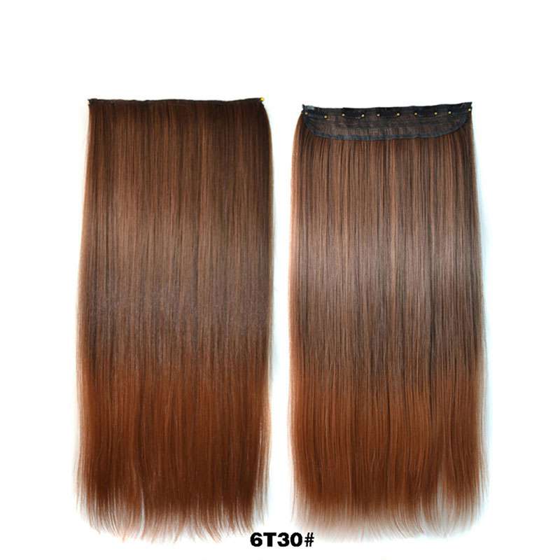 Gradient Long Straight Clip-In Hair Pieces