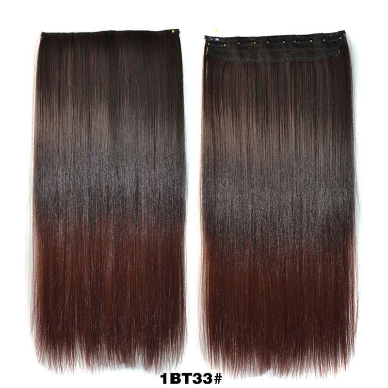 Gradient Long Straight Clip-In Hair Pieces