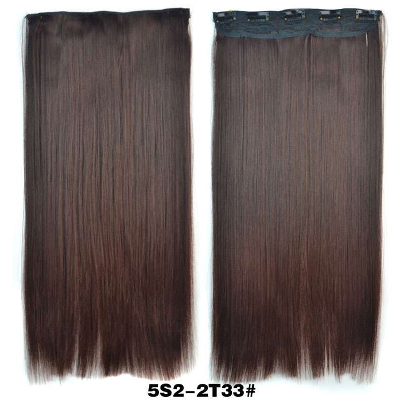Gradient Long Straight Clip-In Hair Pieces