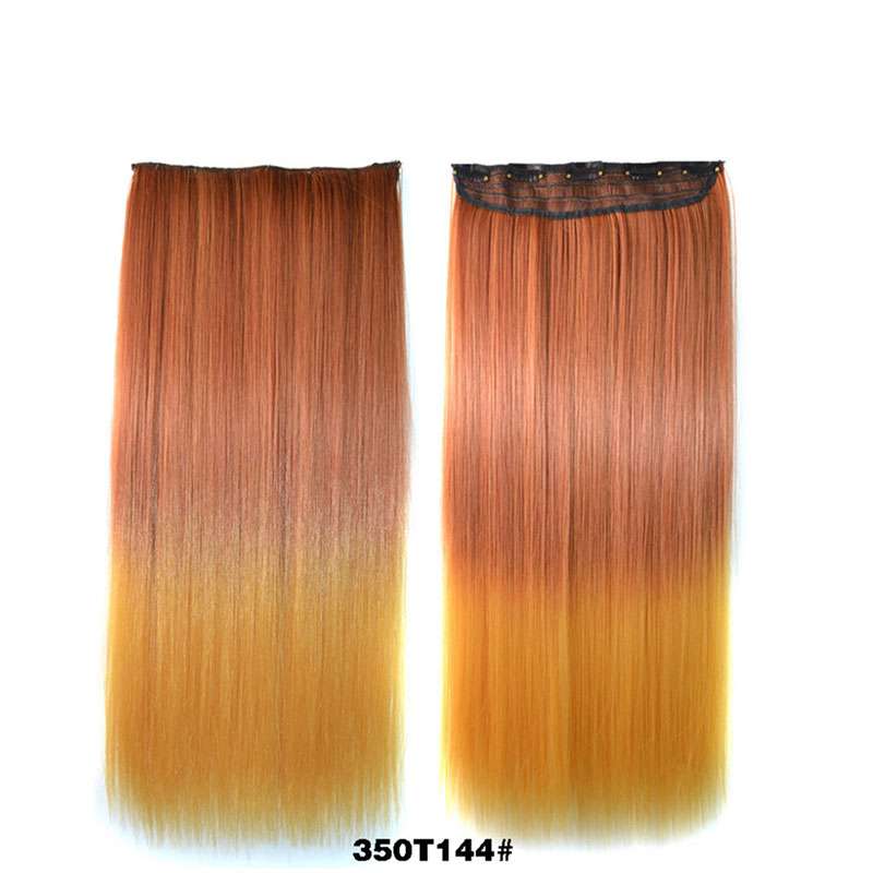 Gradient Long Straight Clip-In Hair Pieces