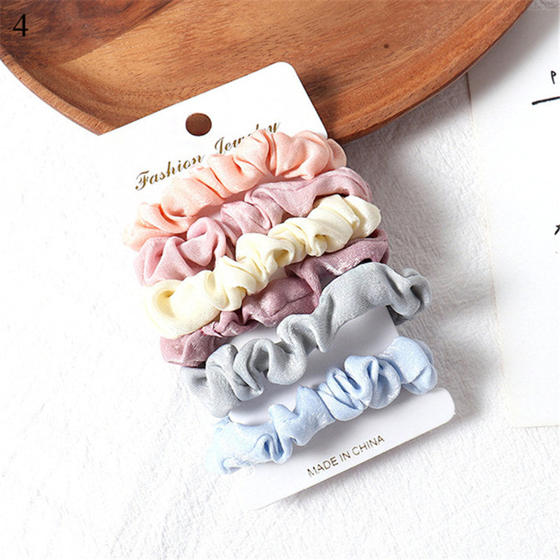 Women Simple Fabric Elastic Hair Bands Set