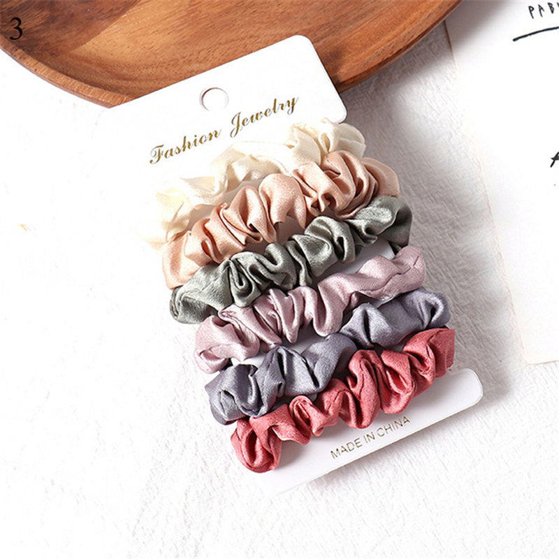 Women Simple Fabric Elastic Hair Bands Set