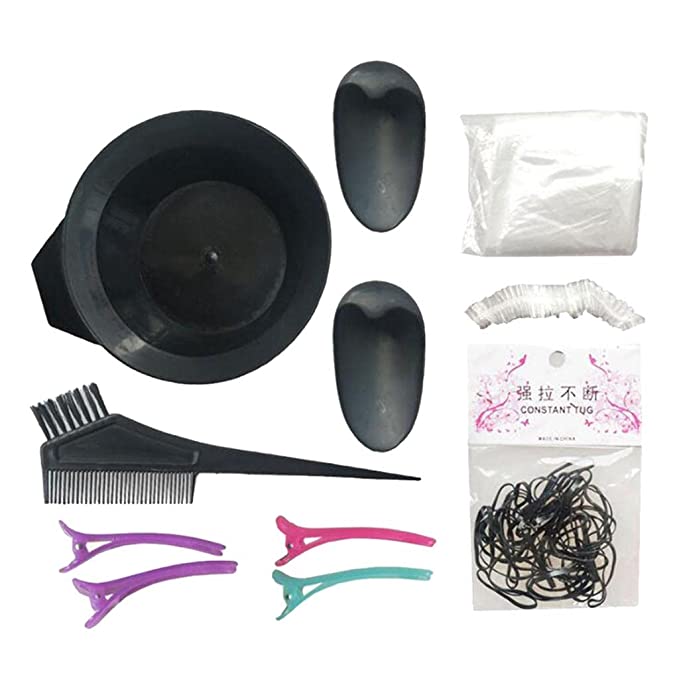 11PCs Hair Color Dye Bowl Comb Brushes