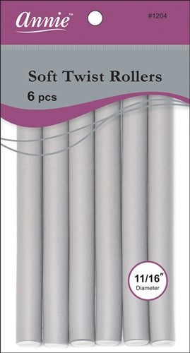 Annie Soft Twist Rollers 7" Long