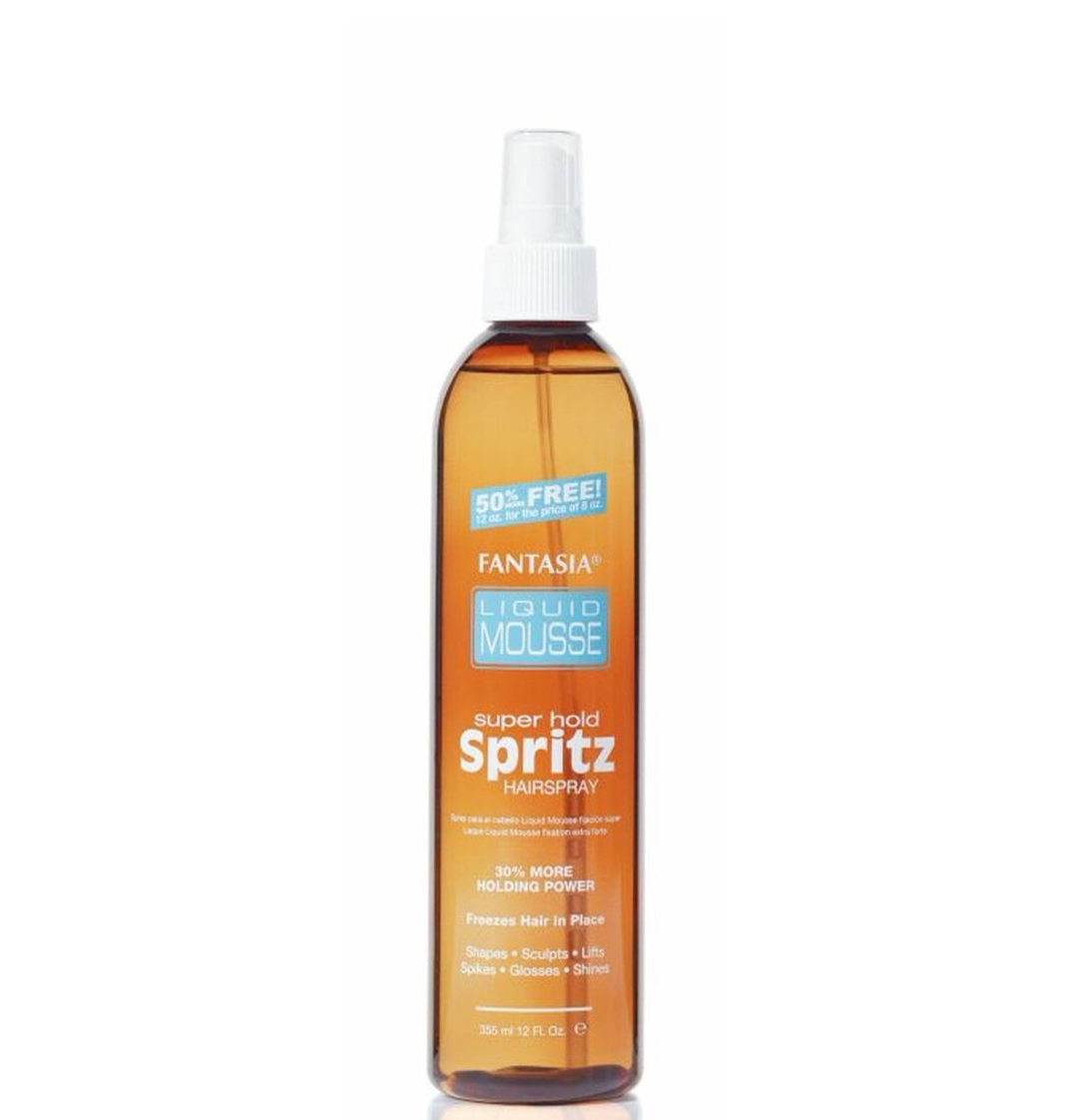 Fantasia Liquid Mousse Super Hold Spritz Hair spray- 12 Oz