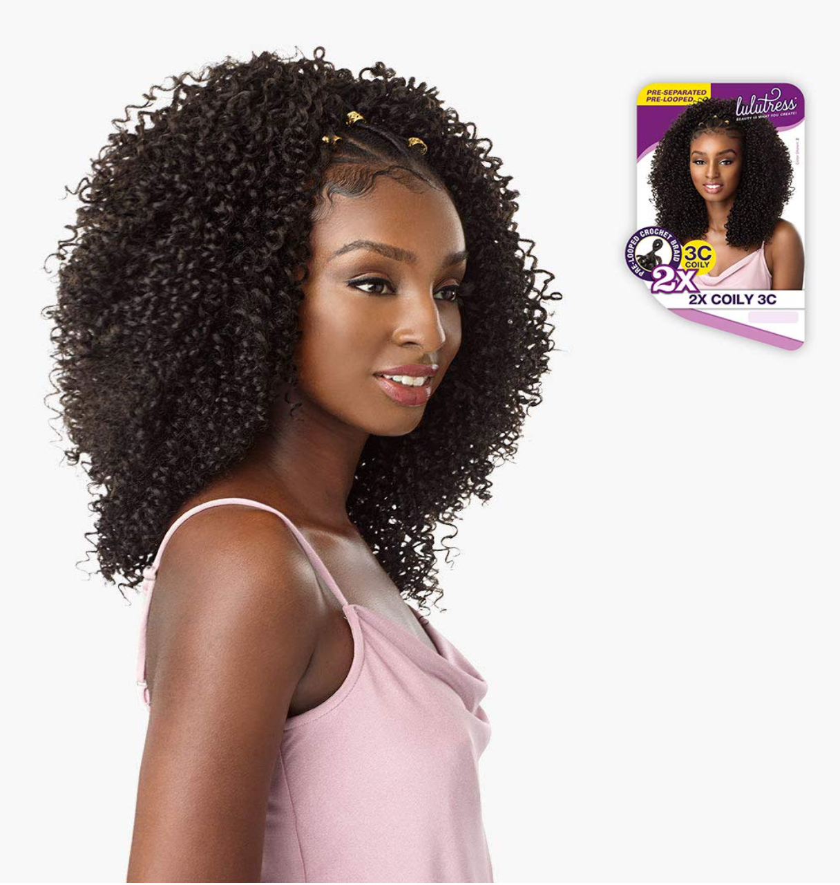 Sensationnel lulutress Pre-looped Crochet Braids 2x Coily 3C