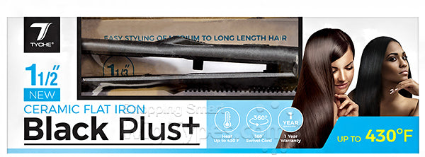 Tyche 1.5" Black Ceramic Flat Iron