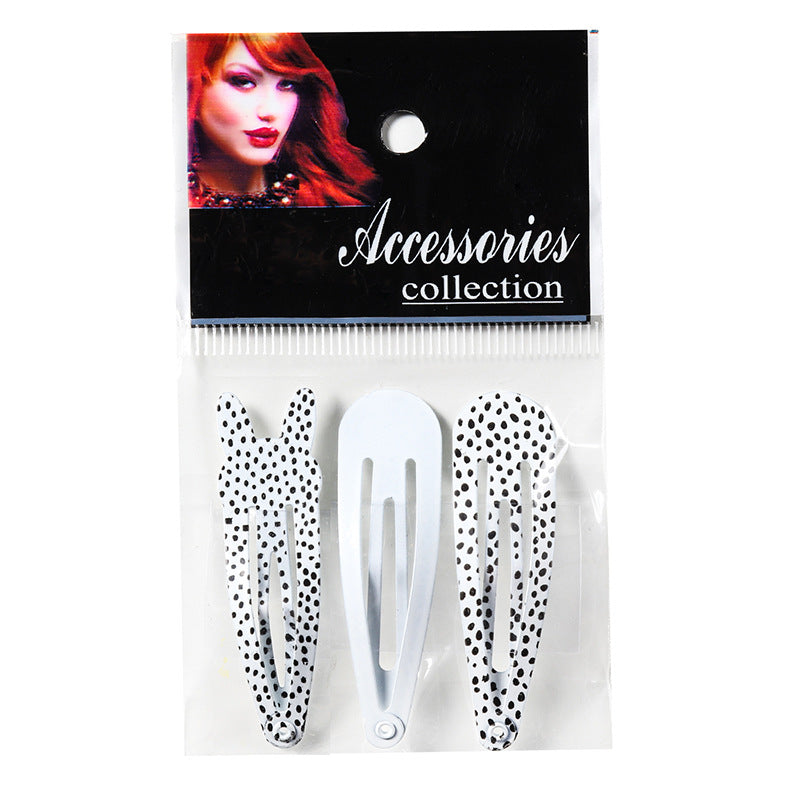 3Pcs/Set Leopard Pattern Bb Clip Popular Bangs Clip