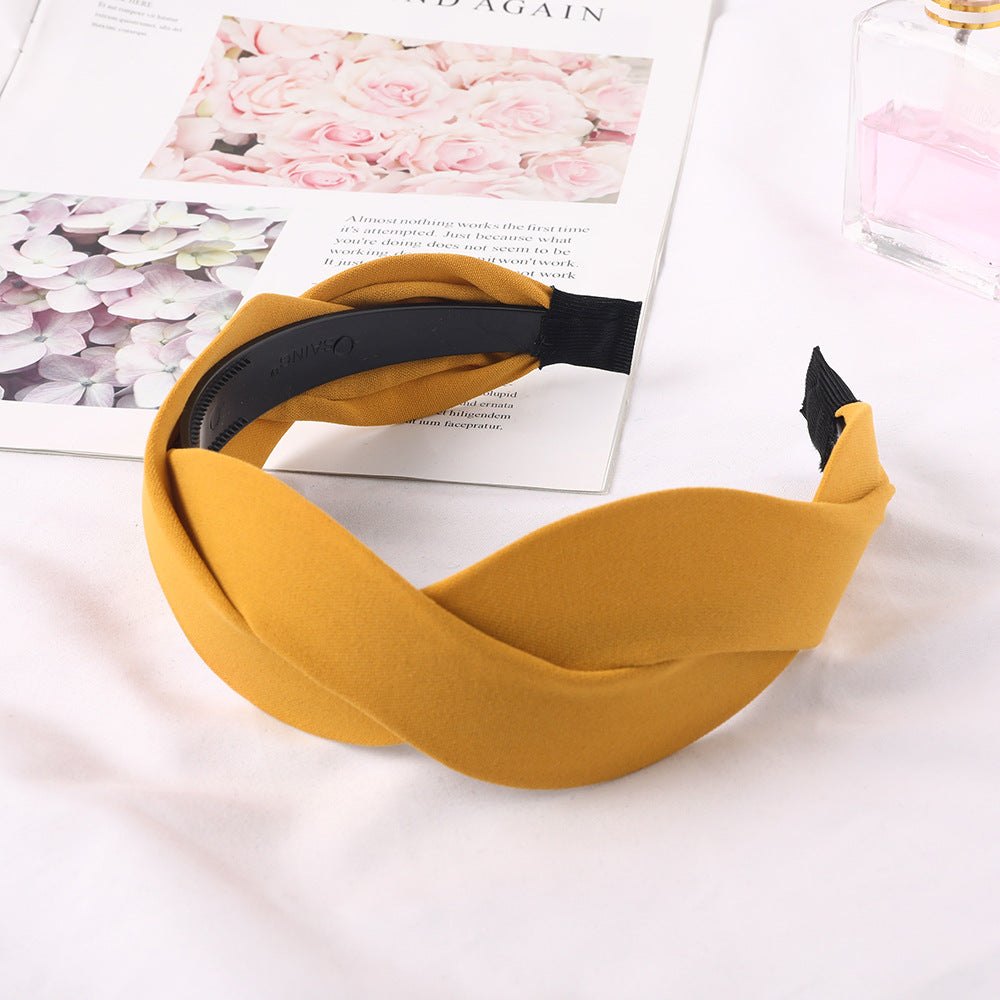 Women Fashion Fabric Chiffon Cross Braided Twist Headband