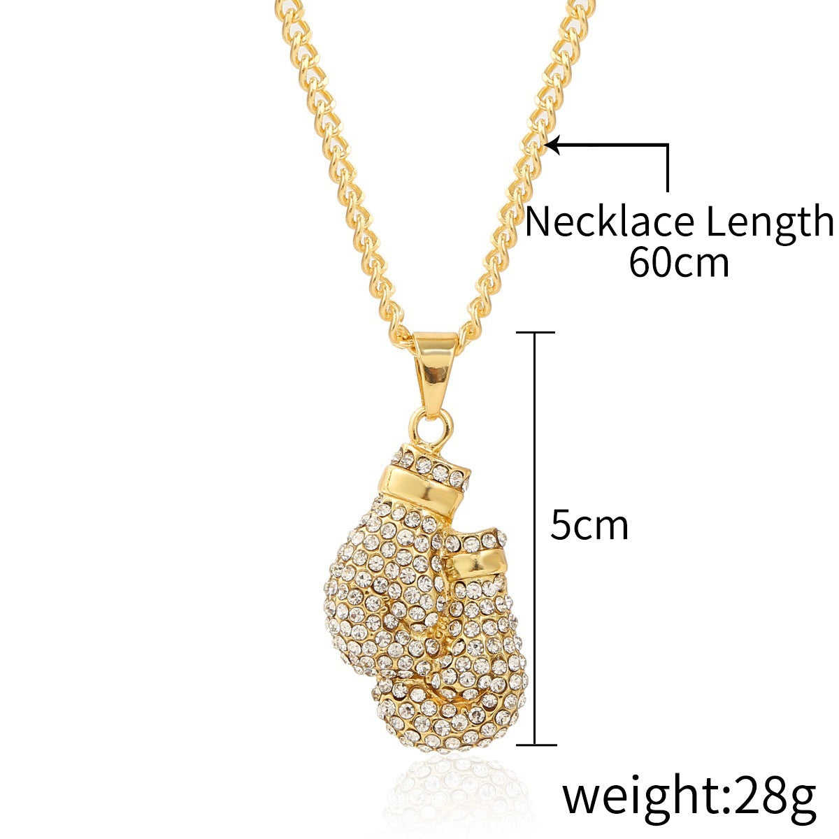 Hip Hop Pendant Chain Iced Blinged Out Gold Finish Necklace