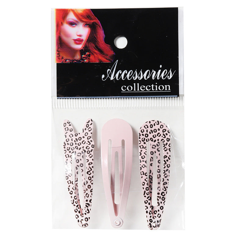 3Pcs/Set Leopard Pattern Bb Clip Popular Bangs Clip