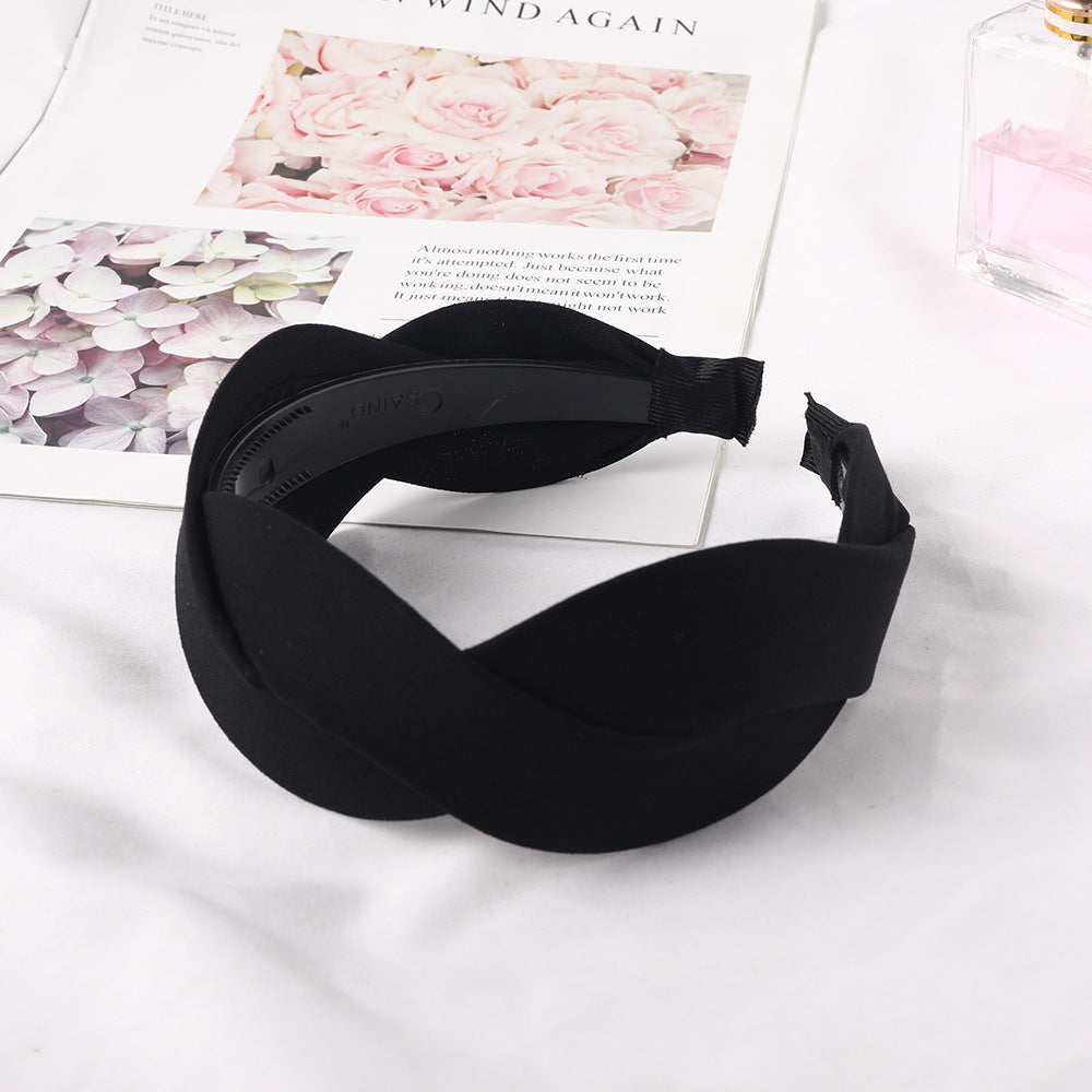 Women Fashion Fabric Chiffon Cross Braided Twist Headband
