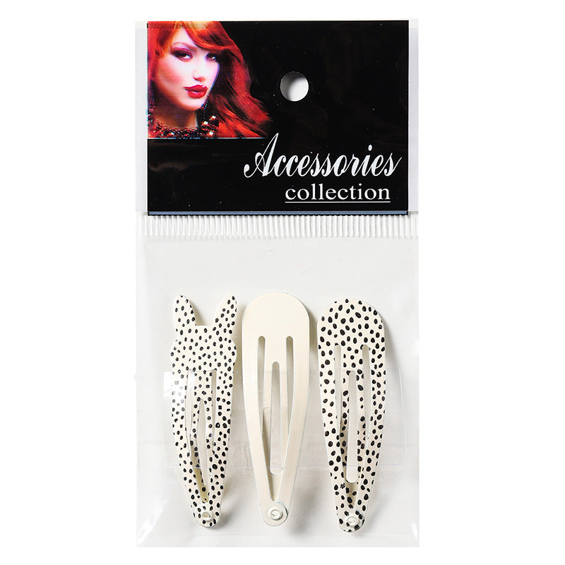 3Pcs/Set Leopard Pattern Bb Clip Popular Bangs Clip