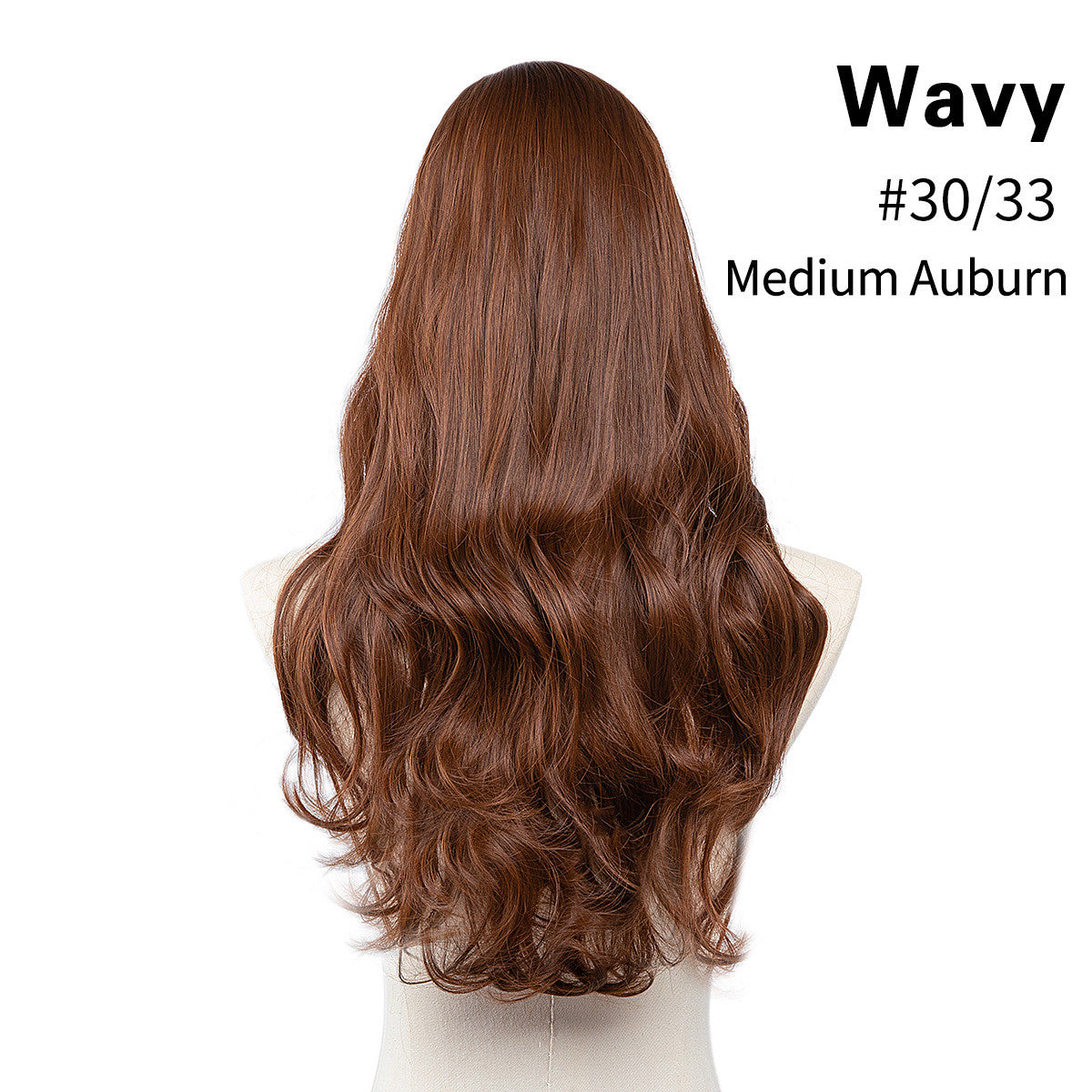 One-Piece Fluffy Natural Long Curly Hair U-Shaped Half Head Cover Invisible Wig