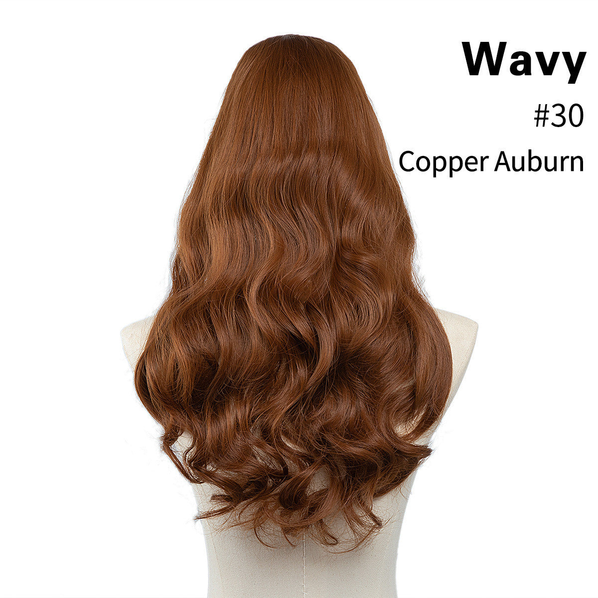 One-Piece Fluffy Natural Long Curly Hair U-Shaped Half Head Cover Invisible Wig