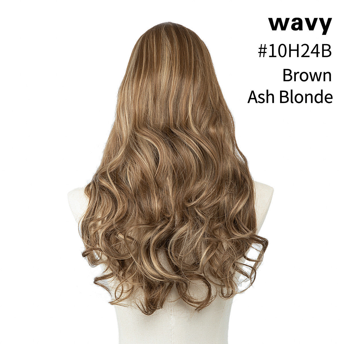 One-Piece Fluffy Natural Long Curly Hair U-Shaped Half Head Cover Invisible Wig