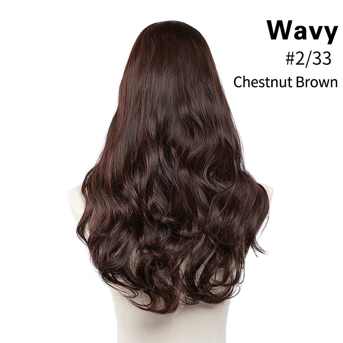 One-Piece Fluffy Natural Long Curly Hair U-Shaped Half Head Cover Invisible Wig