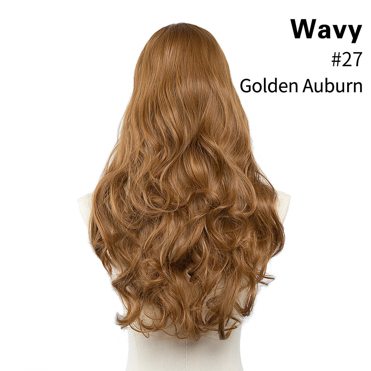 One-Piece Fluffy Natural Long Curly Hair U-Shaped Half Head Cover Invisible Wig