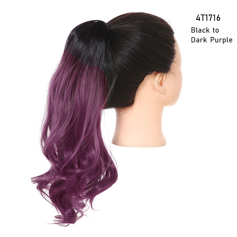 Fluffy Long Curly Hair Clip Ponytail Wig