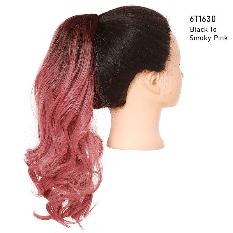 Fluffy Long Curly Hair Clip Ponytail Wig