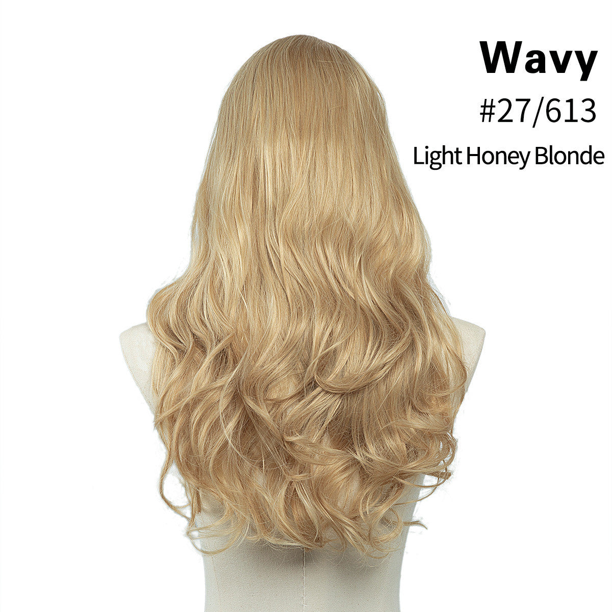 One-Piece Fluffy Natural Long Curly Hair U-Shaped Half Head Cover Invisible Wig