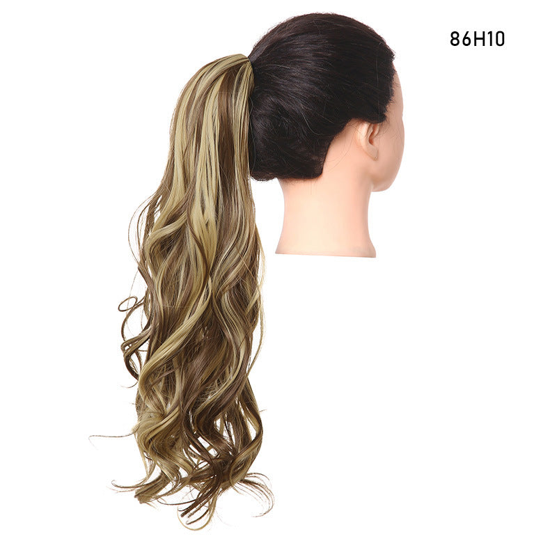 Fluffy Long Curly Hair Clip Ponytail Wig