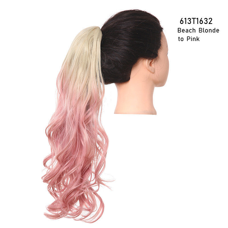 Fluffy Long Curly Hair Clip Ponytail Wig