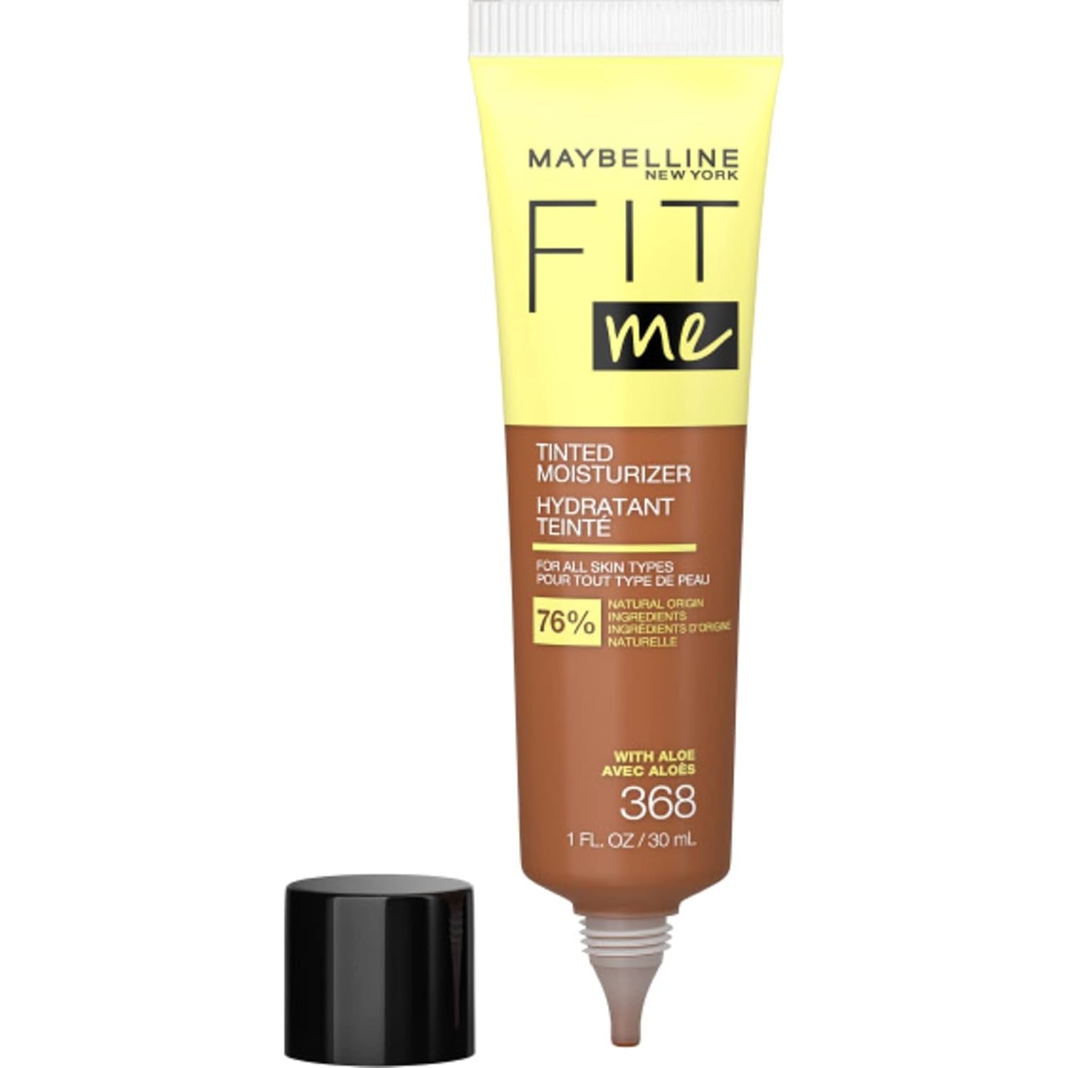 Fit Me Tinted Moisturizer, Natural Coverage, Face Makeup, 368, 1 Count