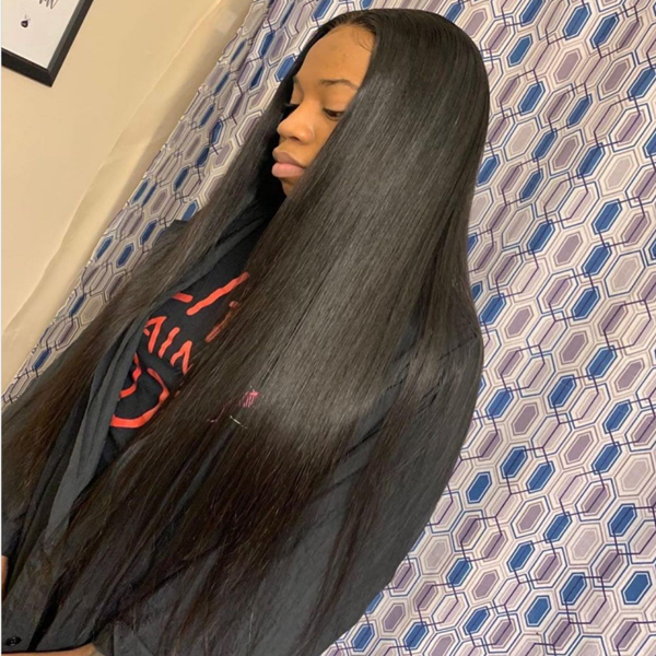 30-Inch Glueless Straight Lace Front Wig - 13x4 HD Human Hair Lace Frontal Wig