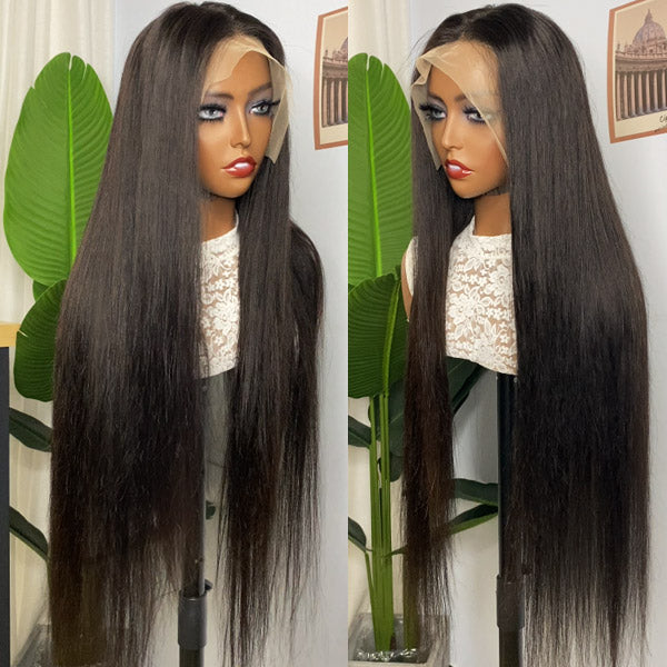 30-Inch Glueless Straight Lace Front Wig - 13x4 HD Human Hair Lace Frontal Wig