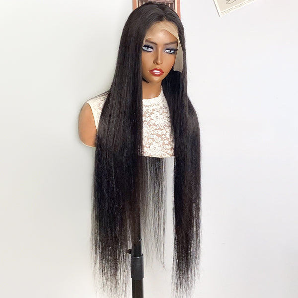 30-Inch Glueless Straight Lace Front Wig - 13x4 HD Human Hair Lace Frontal Wig