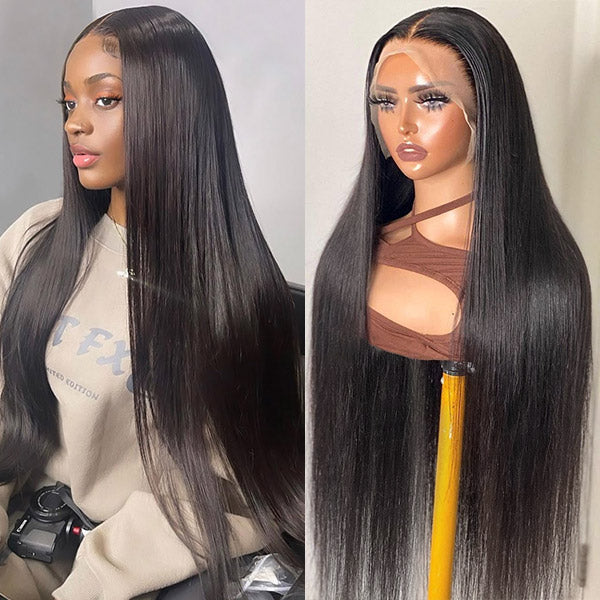 30-Inch Glueless Straight Lace Front Wig - 13x4 HD Human Hair Lace Frontal Wig