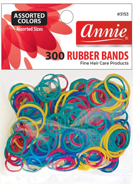 Annie 300pc Rubber Bands Assorted Colors