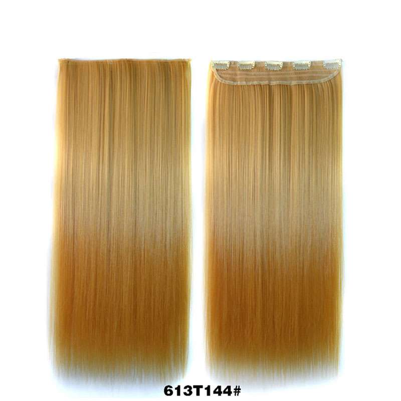 Gradient Long Straight Clip-In Hair Pieces