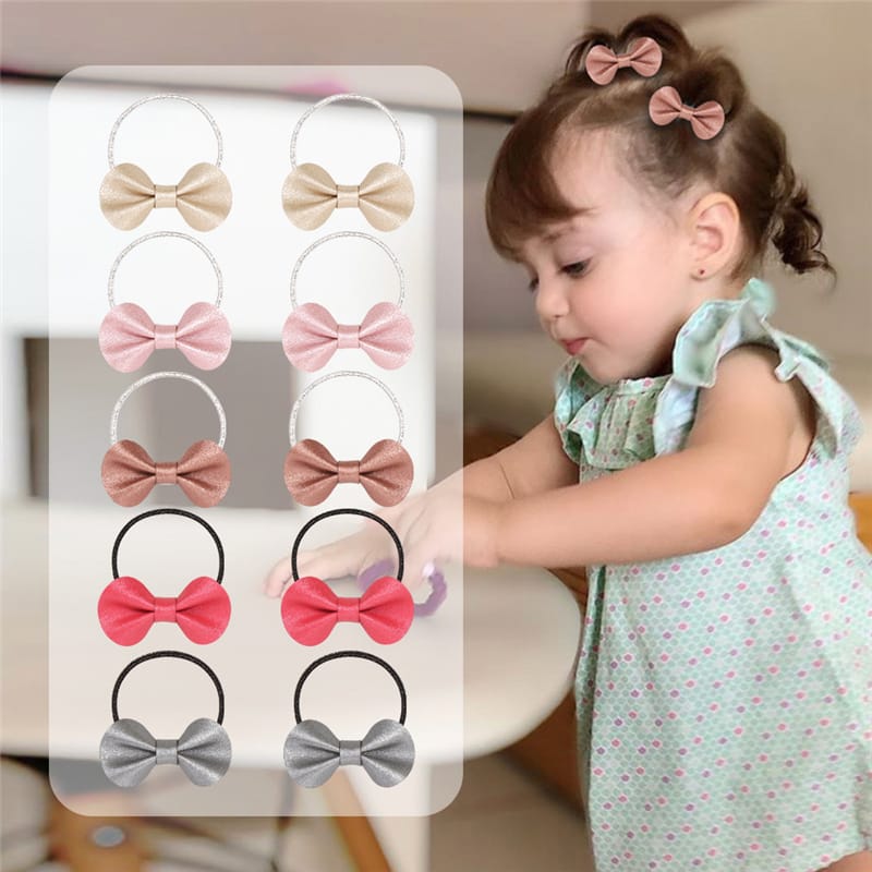 Girls Solid Color Bowknot Decor Hair Band