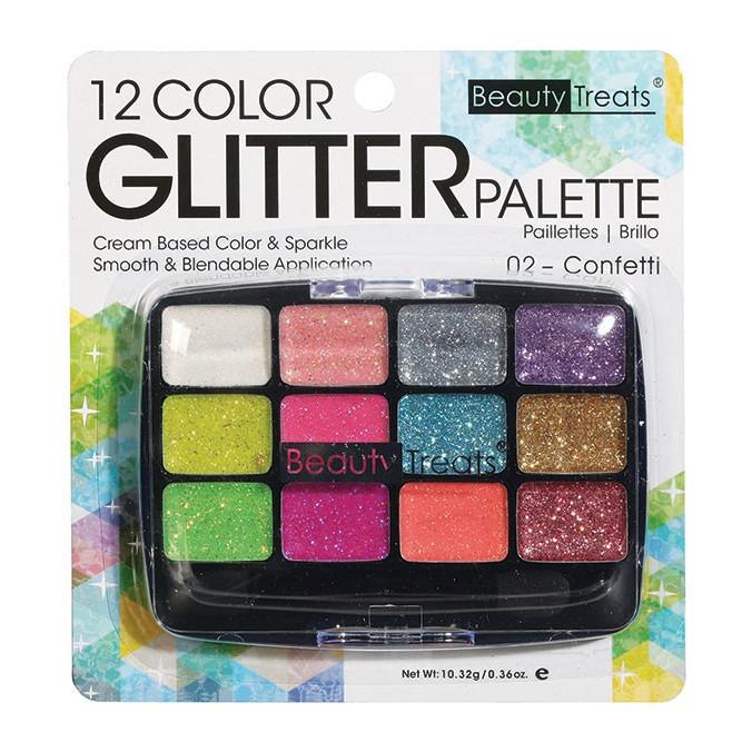 Beauty Treats 12 Colors Glitter Palette