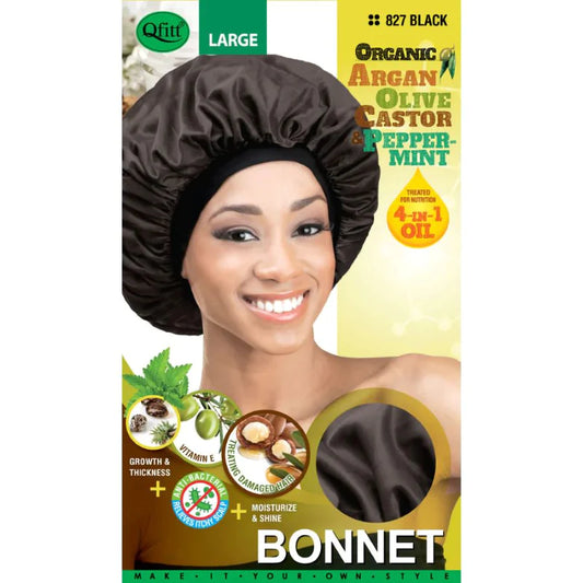 Qfitt Organic Bonnet / Large-Black